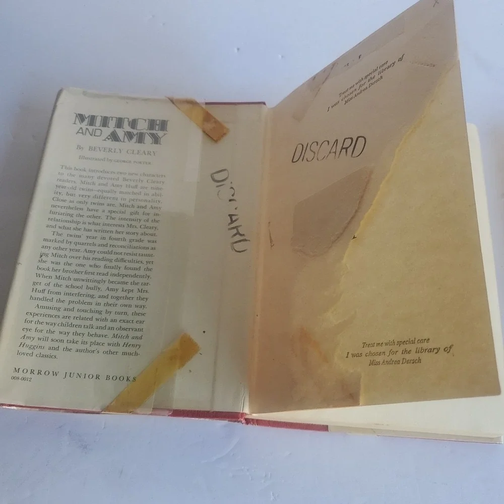 VTG‎ Mitch and Amy Beverly Cleary 1967 1st Ed HC DJ Ramona Forever Lot 2 Readers